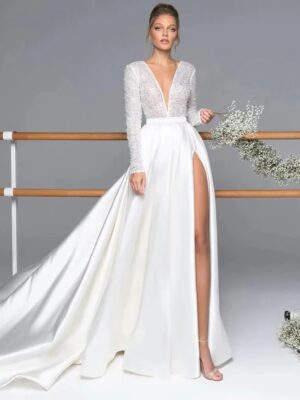 Robe de Mariée Longue Simple