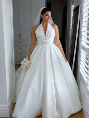 Satin Robe de Mariée Princesse