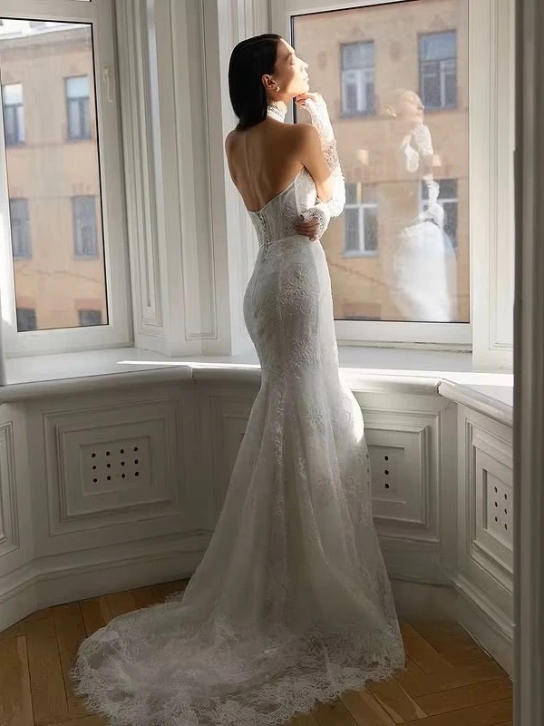 Robe de Mariée Sirène avec Dentelle 3 Robe de Mariée Sirène avec Dentelle – Image 3